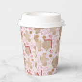 Kerstkoekjes met roze stripe papierbekertjes papieren bekers (Rechts)