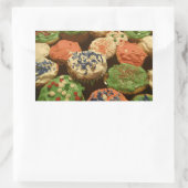 kerstkoekjes met springen rechthoekige sticker (Tas)