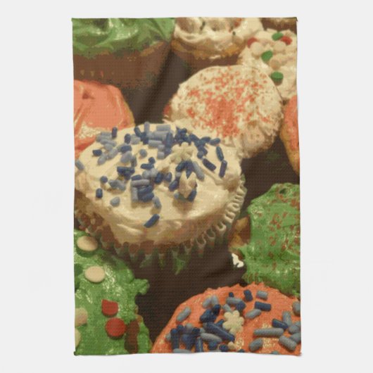 kerstkoekjes met springen theedoek (Verticaal)
