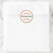 Kerstkoekjes met Sprinkels Backen Ronde Sticker (Tas)