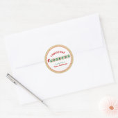 Kerstkoekjes met Sprinkels Backen Ronde Sticker (Envelop)