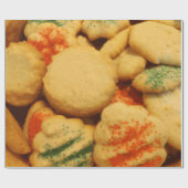 Kerstkoekjes met suikerprinsjes cadeaupapier (Vlak)