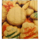 Kerstkoekjes met suikerprinsjes douchegordijn (Voorkant)