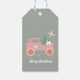  kerstkoekjes met Truck Groovy Cadeaulabel