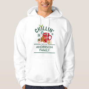 kerstkoekjes met warme chocolade Familienaam Hoodie