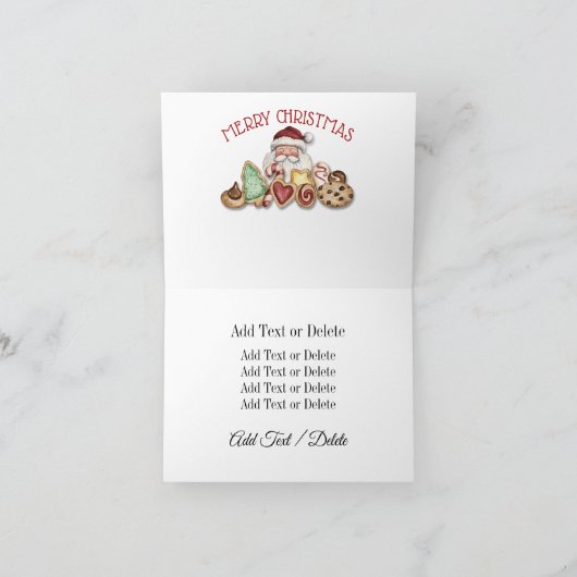 Kerstkoekjes Note Kaart (Binnen)
