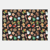 Kerstkoekjes Oh Snap Gingerbrood man Pattern Inpakpapier Vel (Voorkant 2)
