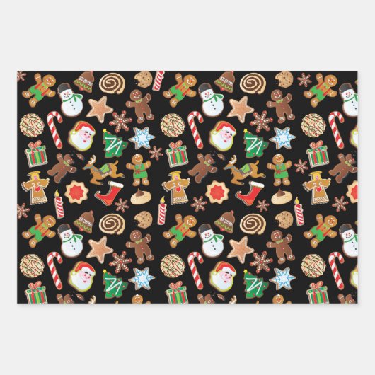 Kerstkoekjes Oh Snap Gingerbrood man Pattern Inpakpapier Vel (Voorkant 2)