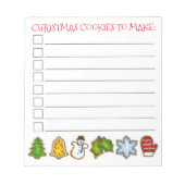 Kerstkoekjes om een lijst met kruidenproducten te notitieblok (Voorkant)