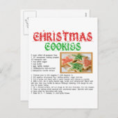 Kerstkoekjes Ontvang Feestdagenkaart (Voorkant / Achterkant)