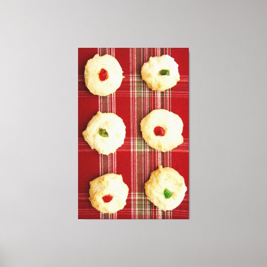 Kerstkoekjes op geplakt 2 doek canvas afdruk (Voorkant)