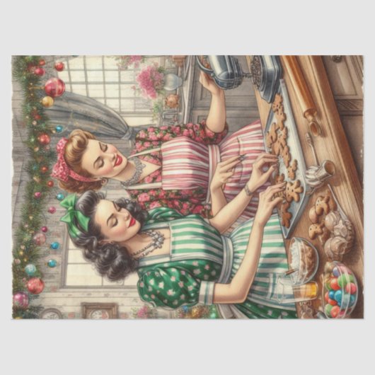 Kerstkoekjes Oude Kerstbaktradities Tissuepapier (Voorkant)