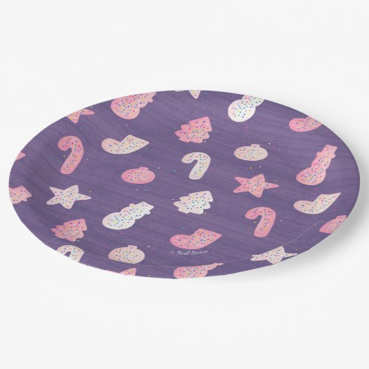 kerstkoekjes Paars Bord (Gekanteld)