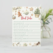 Kerstkoekjes Pap Joke Baby shower Game Kaart (Staand voorkant)