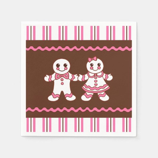 Kerstkoekjes Papier Napkins Servet (Voorkant)