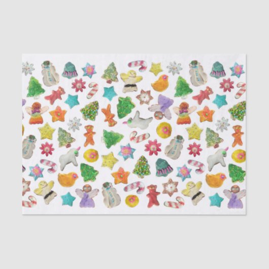 Kerstkoekjes, papier voor kerstcadeautjes (Voorkant)
