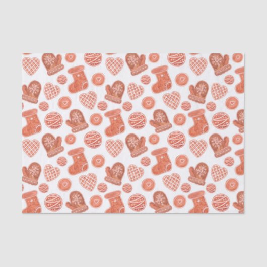 Kerstkoekjes, papier voor kerstcadeautjes (Voorkant)