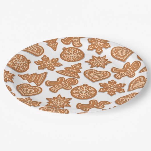 kerstkoekjes papieren bordje (Gekanteld)