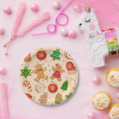 Kerstkoekjes Papieren Bordje (Feest)