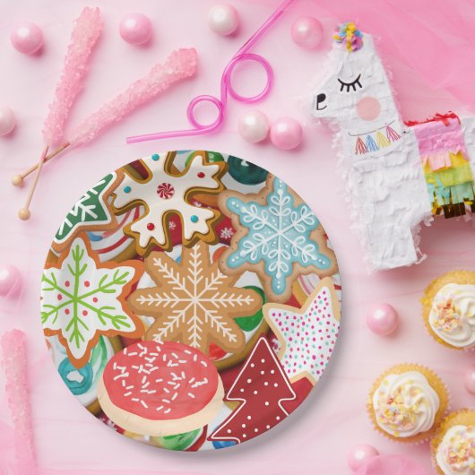 Kerstkoekjes Papieren Bordje (Feest)