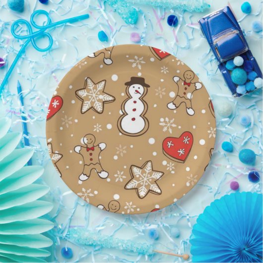 Kerstkoekjes Papieren Bordje (Feest)