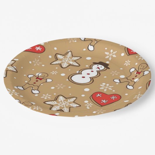 Kerstkoekjes Papieren Bordje (Gekanteld)