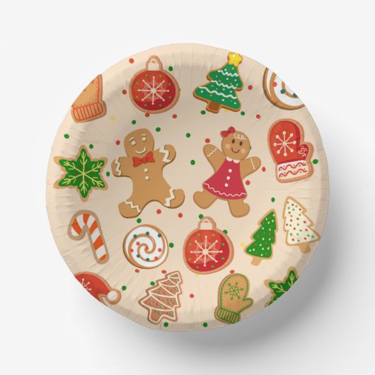 Kerstkoekjes Papieren Kommen (Voorkant)