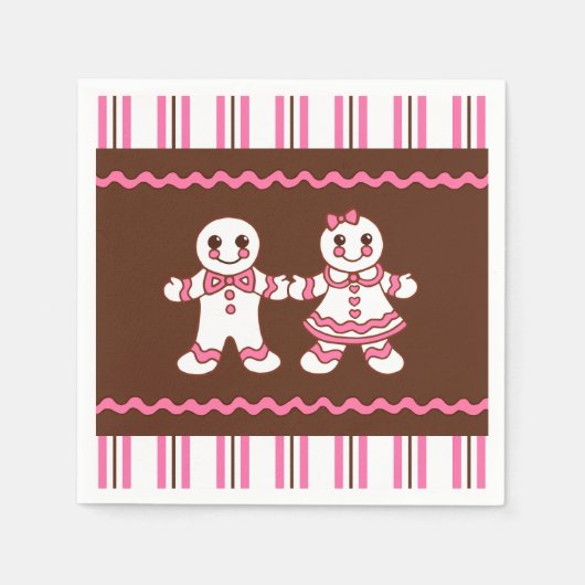 Kerstkoekjes papieren servetten  (Voorkant)