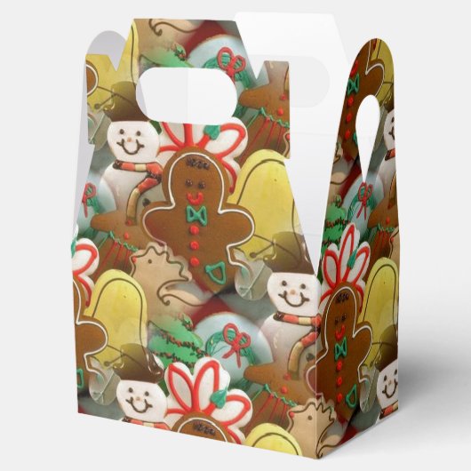 Kerstkoekjes Patroon Favor Box Bedankdoosjes (Geopend)