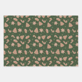 kerstkoekjes patroon inpakpapier vel (Voorkant 3)