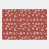 kerstkoekjes patroon inpakpapier vel (Voorkant 2)