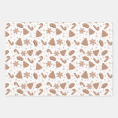 kerstkoekjes patroon inpakpapier vel (Voorkant)