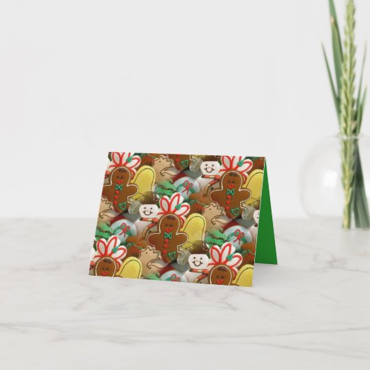 Kerstkoekjes patroon notitiekaart (Voorkant)