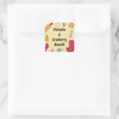 Kerstkoekjes Persoonlijk Aangepast Vierkante Sticker (Tas)