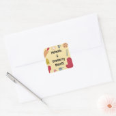 Kerstkoekjes Persoonlijk Aangepast Vierkante Sticker (Envelop)