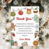 Kerstkoekjes plat bedankje bedankkaart