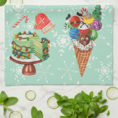 kerstkoekjes Poppen Snowflake Dish Theedoek (Gevouwen)