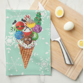 kerstkoekjes Poppen Snowflake Dish Theedoek (Quarter Fold)