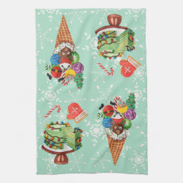 kerstkoekjes Poppen Snowflake Dish Theedoek