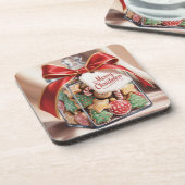 Kerstkoekjes pot Plastic Onderzetter Set (Linkerzijde)