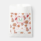 Kerstkoekjes Prettig Kerstmis Monogram Bedankzakje (Voorkant)