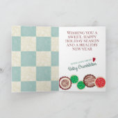 Kerstkoekjes quilt "zelfgemaakt door bakken" feestdagen kaart (Binnen)