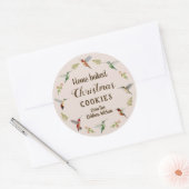 Kerstkoekjes Ronde Sticker (Envelop)
