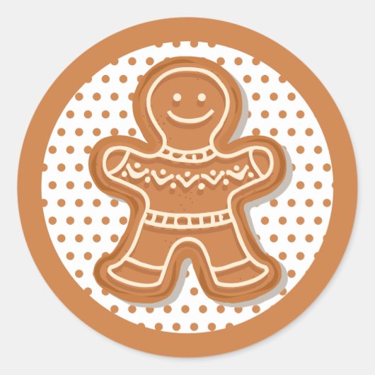 kerstkoekjes ronde sticker (Voorkant)