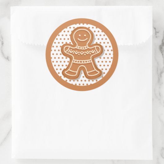 kerstkoekjes ronde sticker (Tas)