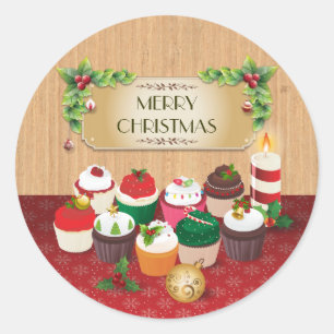 kerstkoekjes ronde sticker