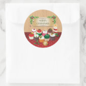 kerstkoekjes ronde sticker (Tas)