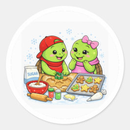 Kerstkoekjes Ronde Sticker
