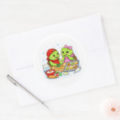 Kerstkoekjes Ronde Sticker (Envelop)