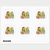 Kerstkoekjes Ronde Sticker (Vel)